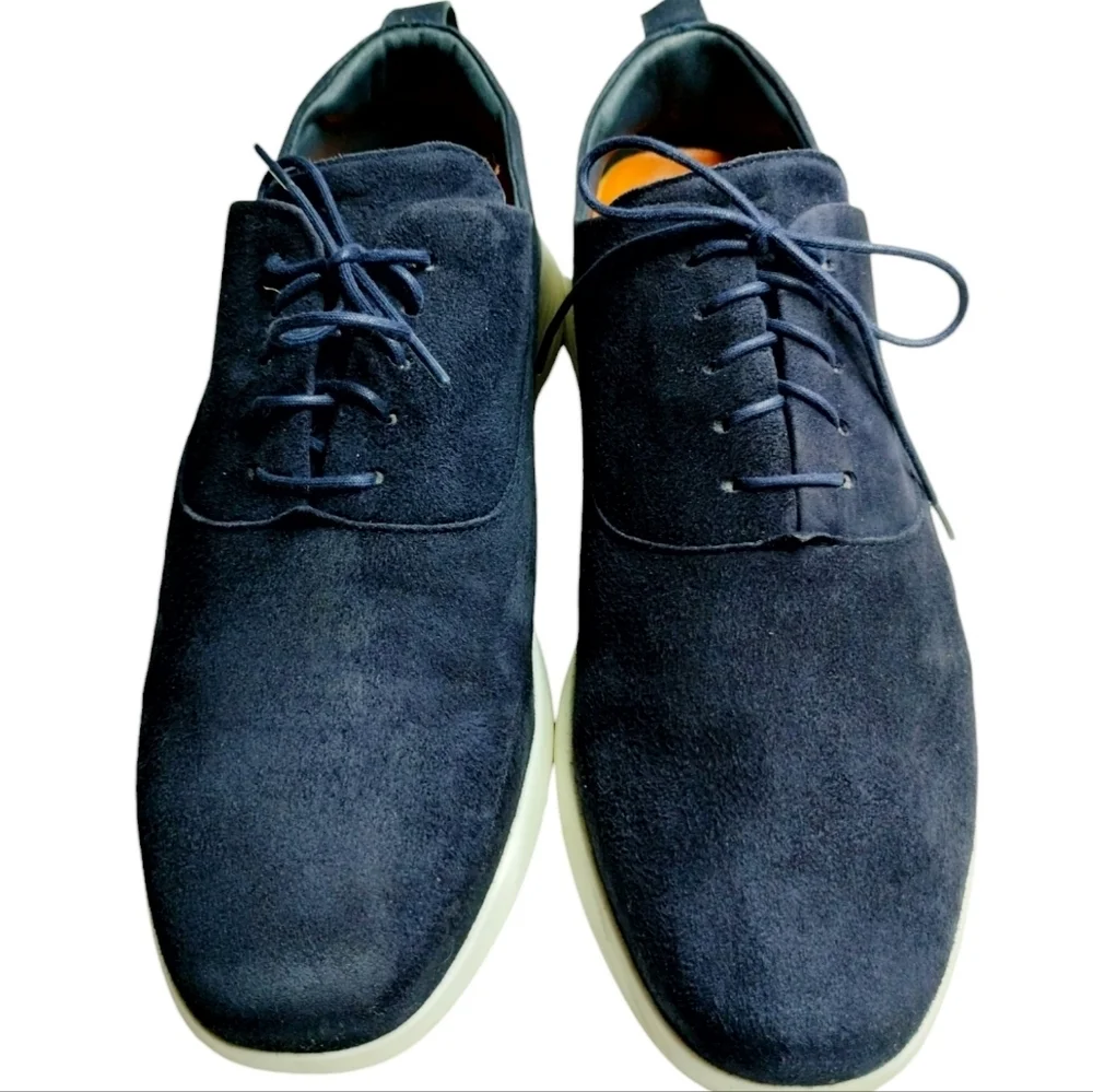 Wolf &‎ Shepard Leather Crossover Longwing Blucher Shoes Mens 10M Navy Old Money
